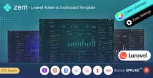 Zem – Laravel Admin & Dashboard Template by SPRUKO