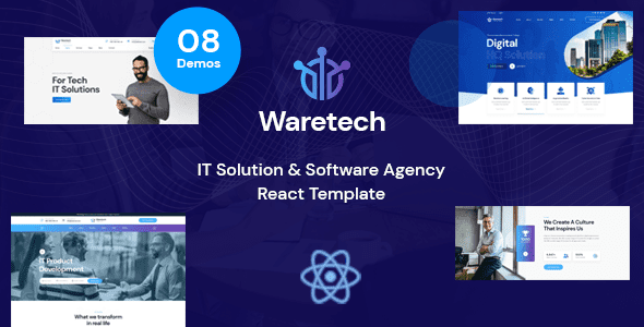 Waretech - IT Solutions & Technology React Template by reacthemes