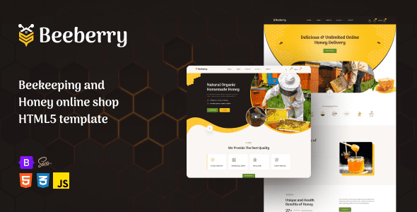 BeeBerry - Beekeeping and honey online shop HTML5 template by techsometimes