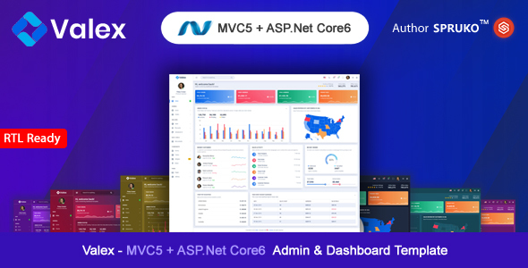 Valex – ASP.Net Core & MVC Admin & Dashboard Template by SPRUKO