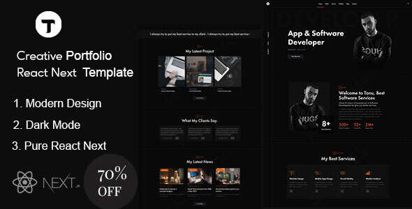 Tonu - Creative Portfolio Next Js Template by themepresss