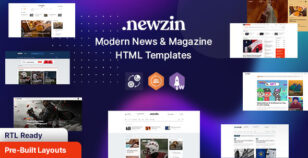 Newzin - Magazine & Newspaper HTML Template by ThemesCamp