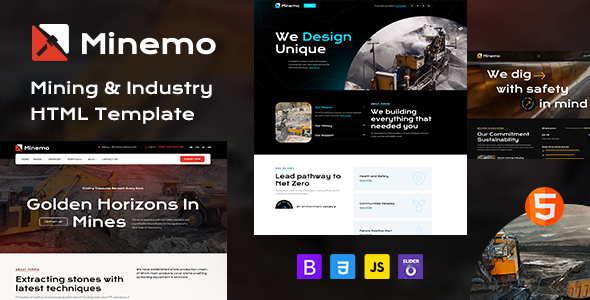 Minemo - Mining Industry Html Template by CymolThemes