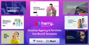 Harry - Personal Portfolio & Agency Vue Nuxt 3 Template by Theme_Pure