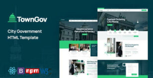 Towngov - City Government React Template by media-city