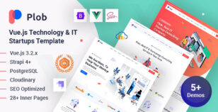 Plob - Vuejs Strapi IT Startup Template by EnvyTheme