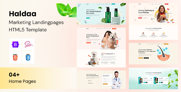 Haldaa- Marketing Landing pages HTML5 Template by codexcoder