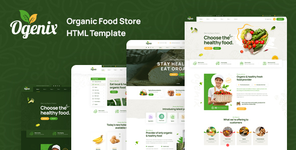 Ogenix - Organic Food Store HTML Template by Layerdrops
