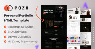Pozu - Personal Portfolio HTML Template by HiboTheme