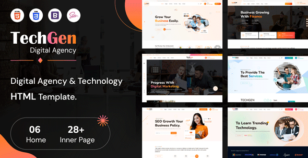 TechGen - Digital Agency & Technology HTML Template by egenslab