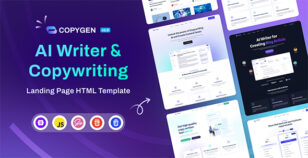 CopyGen - AI Writer & Copywriting Landing Page HTML Template by softnio
