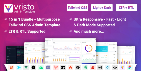 Vristo – Multipurpose Tailwind CSS Admin Template by sbthemes