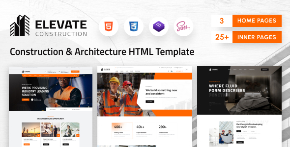Elevate - Construction HTML Template by reacthemes