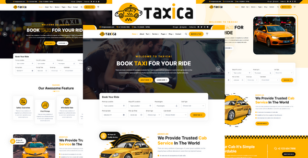 Taxica - Online Taxi Service HTML5 Template by LunarTemp