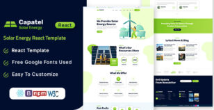 Capatel – Solar Energy React Template by media-city