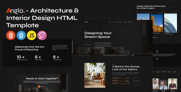 Anglo - Architecture & Interior Design HTML Template by Sifency