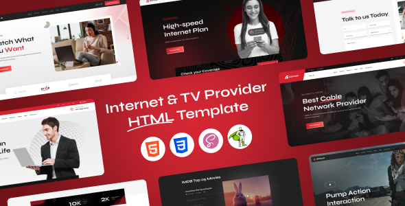 Akhash - Internet and TV Provider HTML5 Template + RTL by BDevs