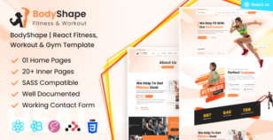 BodyShape - React Fitness, Workout & Gym Template by DexignZone
