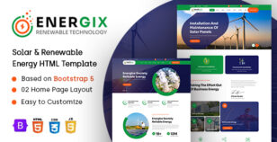 Energix - Solar Energy HTML Template by wellconcept