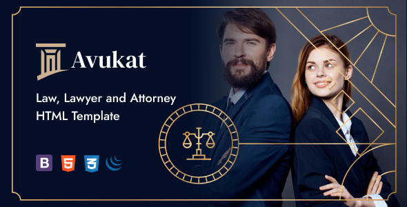 Avukat – Lawyer and Attorney HTML Template by wpoceans