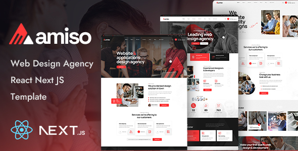 Amiso - Web Design Agency React Next Template by ThemeMascot