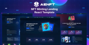 Aenft - NFT Minting or Collection React Template by laralink