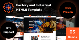 Pentair - Factory and Industrial HTML5 Template + RTL Support by ThemeHt