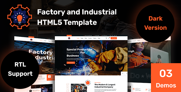 Pentair - Factory and Industrial HTML5 Template + RTL Support by ThemeHt