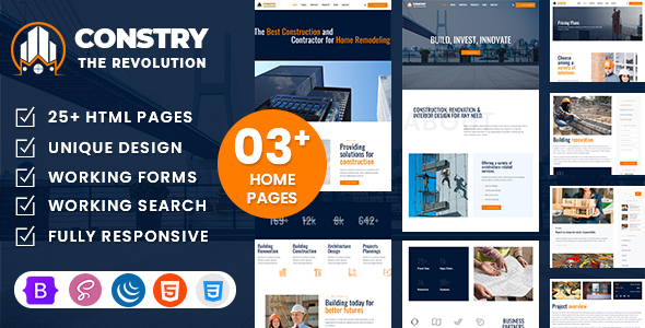 Constry - Construction HTML Template by WebsiteLayout