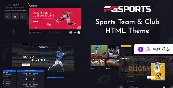 PGSports - Sports Club HTML Template by Potenzaglobalsolutions