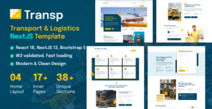 Transp - Transport Courier & Logistics NextJS Template by alithemes
