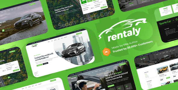 Rentaly - Car Rental Website Template with RTL Support by designesia