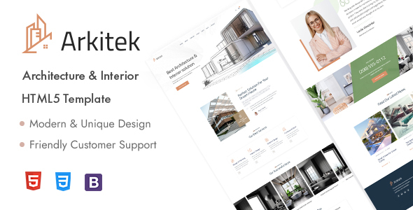 Arkitek – Architecture & Interior HTML5 Template by wpoceans