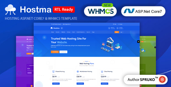 Hostma - Hosting ASP.NET & WHMCS Template by SPRUKO