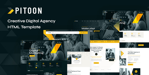 Pitoon - Creative Digital Agency HTML Template by Layerdrops