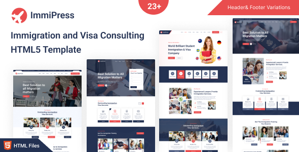 ImmiPress - Immigration and Visa Consulting HTML5 Template by Theme-Junction