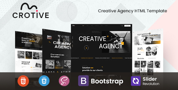 Crotive - Creative Agency HTML Template by ThemeMascot