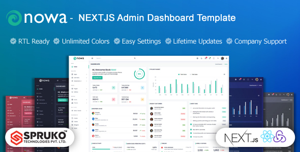 Nowa – Nextjs Admin Dashboard Template by SPRUKO