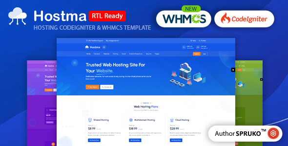 Hostma - Hosting Codeigniter & WHMCS Template by SPRUKO