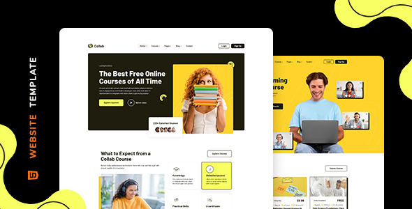 Collab – Online Learning Website Template by merkulove