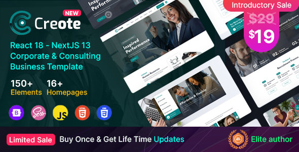 Creote - Corporate & Consulting Business NextJS Template by alithemes