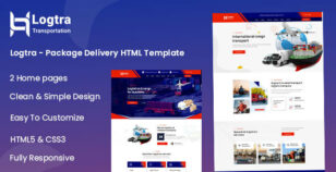 Logtra - Package Delivery HTML Template by templatebucket