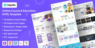 Oppida - Online Course & Education HTML Template by KreativDev