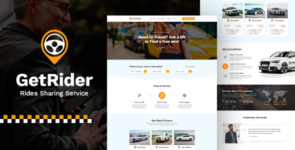 Getrider - Chauffeur Limousine Car Hire HTML by Templines
