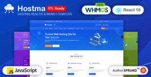 Hostma - Reactjs Hosting & WHMCS Template by SPRUKO