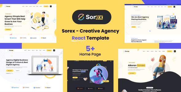 Sorex - React Creative Agency & React Portfolio Template by ordainIT