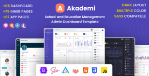 Akademi : School and Education Management Admin Dashboard Template by dexignlabs