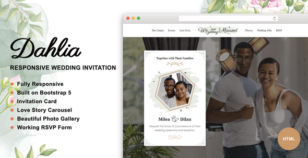 Dahlia - Responsive Wedding Invitation by lucky_roo