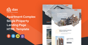 DAX - Apartment Complex Landing Page HTML Template by UltimateWebsolutions