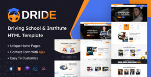 Dride - Driving School & Courses HTML Template by themeholy